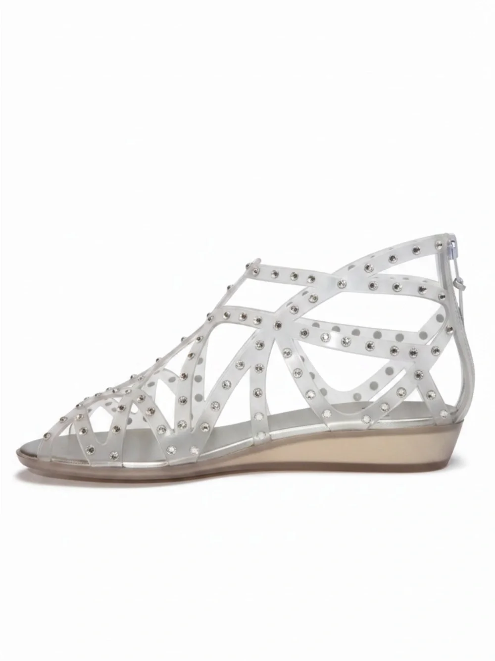 New Jelly Clear gladiator Sandals Stuart Weitzman Crystals Cinderella Bride 9